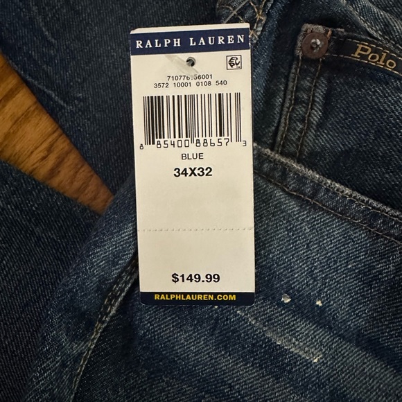 NWT Polo Ralph Lauren Jeans 34x32 - Picture 3 of 5